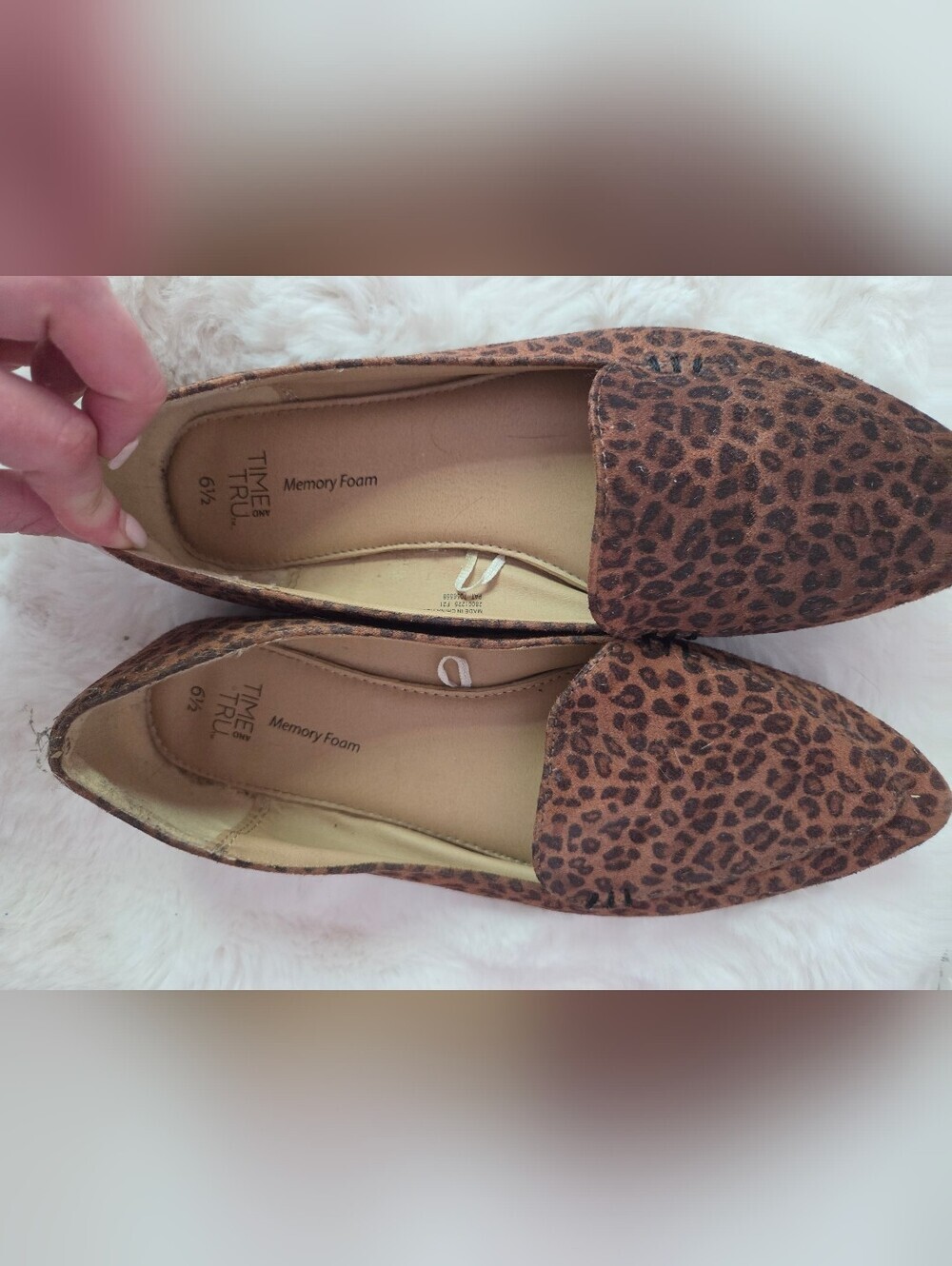 Time and Tru Leopard Print Memory Foam Loafers Size 6.5 Animal Print - Picture 2 of 8